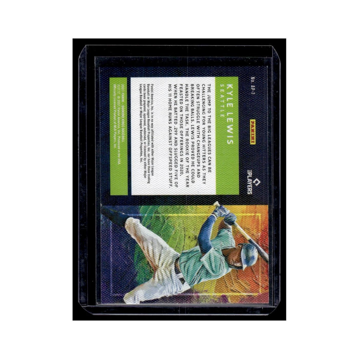 Kyle Lewis 2021 Panini Diamond Kings Artist's Palette #AP-7 Seattle Mariners NM