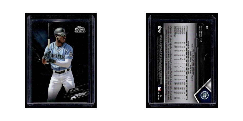 Kyle Lewis 2021 Topps Chrome Black #42 Seattle Mariners Baseball Card NM