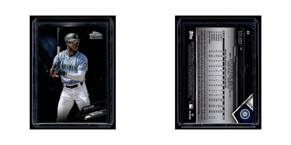 Kyle Lewis 2021 Topps Chrome Black #42 Seattle Mariners Baseball Card NM