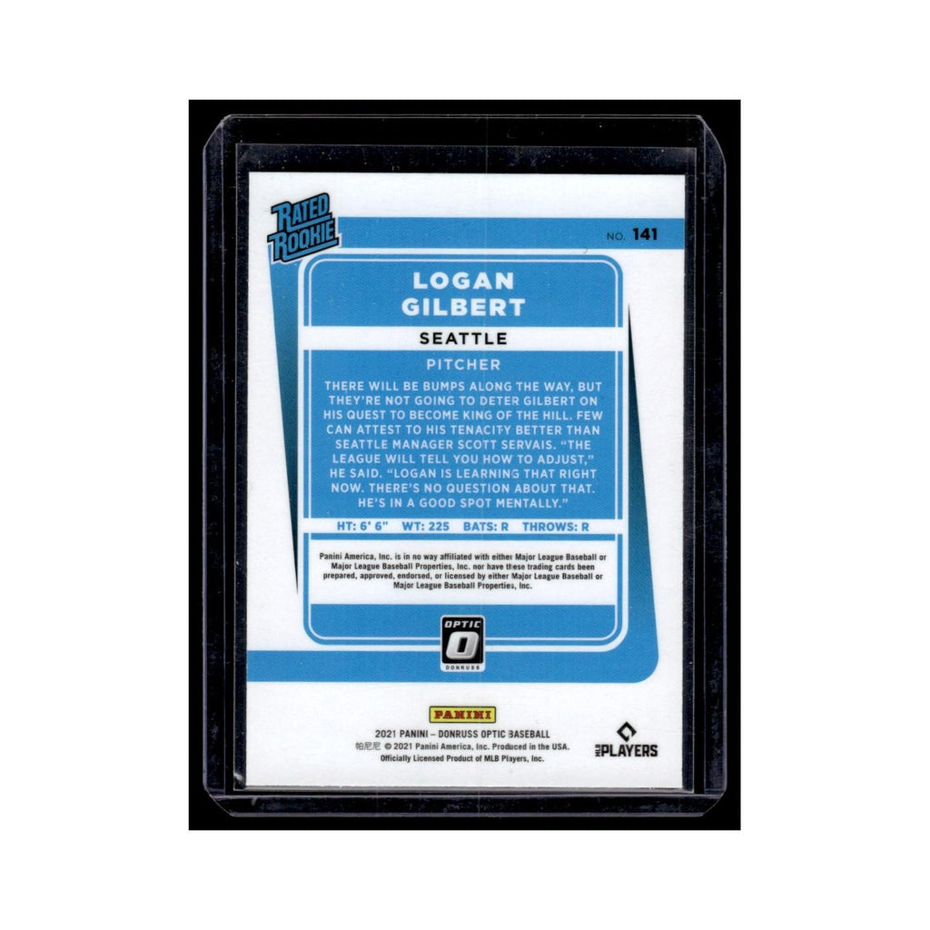 Logan Gilbert 2021 Donruss Optic Rated Rookie #141 Seattle Mariners NM