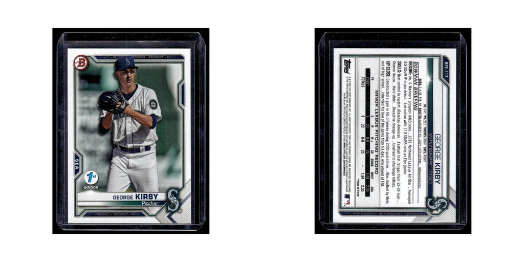 George Kirby 2021 Bowman 1st Edition #BFE-117 Seattle Mariners Baseball Card NM