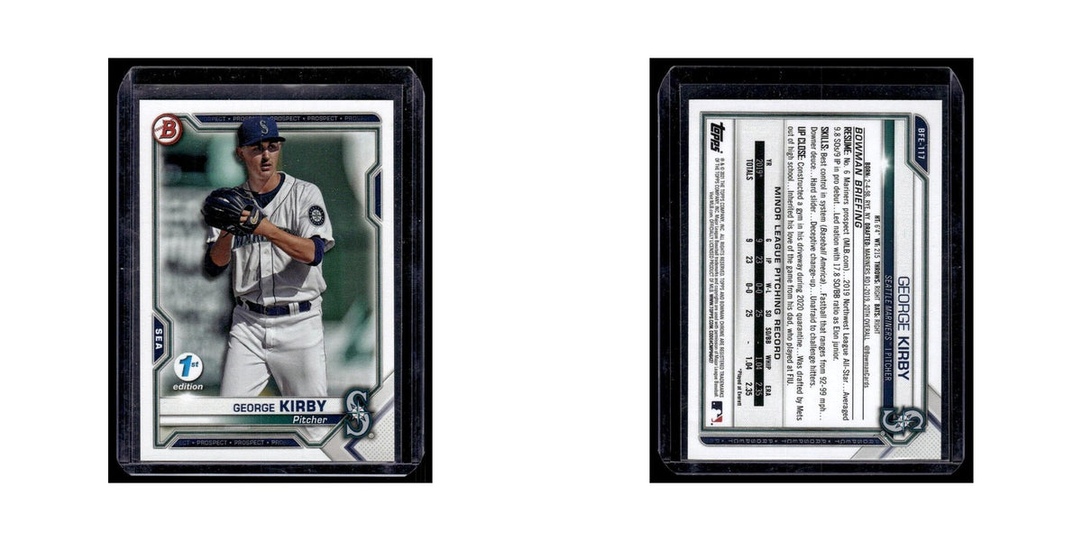 George Kirby 2021 Bowman 1st Edition #BFE-117 Seattle Mariners Baseball Card NM