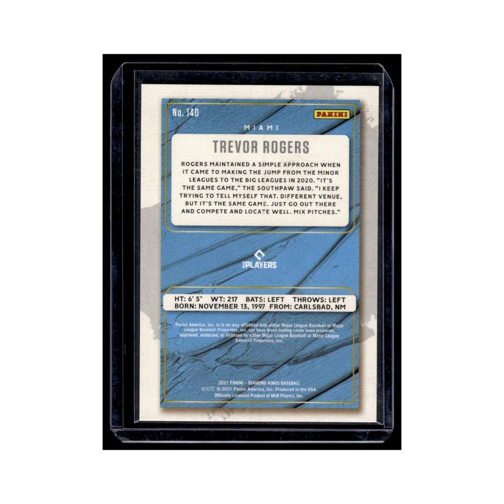 Trevor Rogers Rookie 2021 Panini Diamond Kings #140 Miami Marlins NM