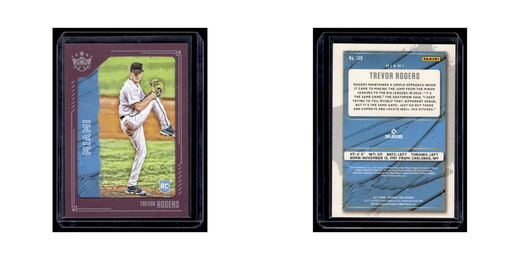 Trevor Rogers Rookie 2021 Panini Diamond Kings #140 Miami Marlins NM