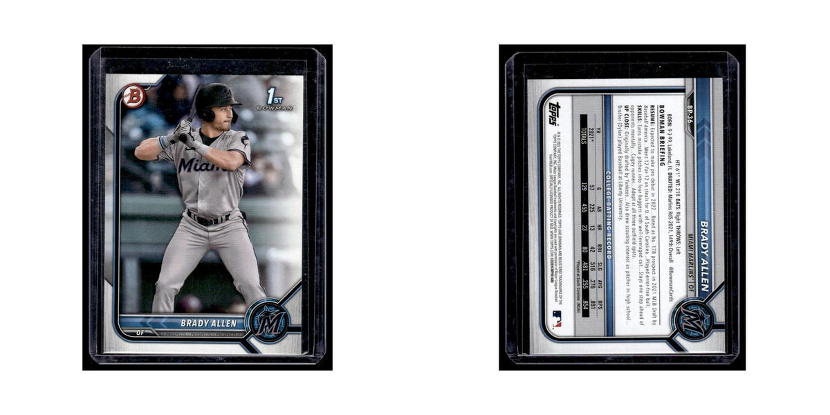 Brady Allen 2022 Bowman Prospects #BP-36 Miami Marlins Baseball Card NM