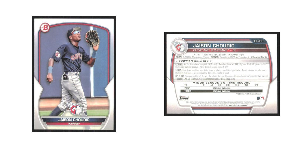 2023 Bowman Prospects Jaison Chourio Guardians #BP-83