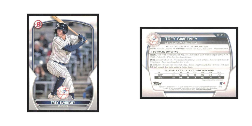 2023 Bowman Prospects Trey Sweeney Yankees #BP-119