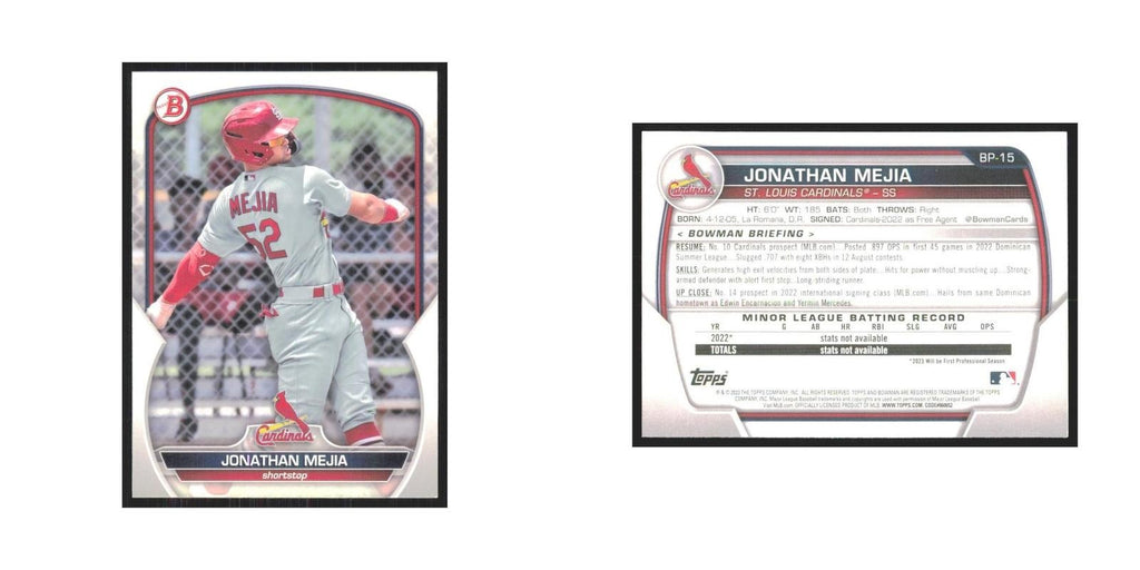 2023 Bowman Prospects Jonathan Mejia Cardinals #BP-15
