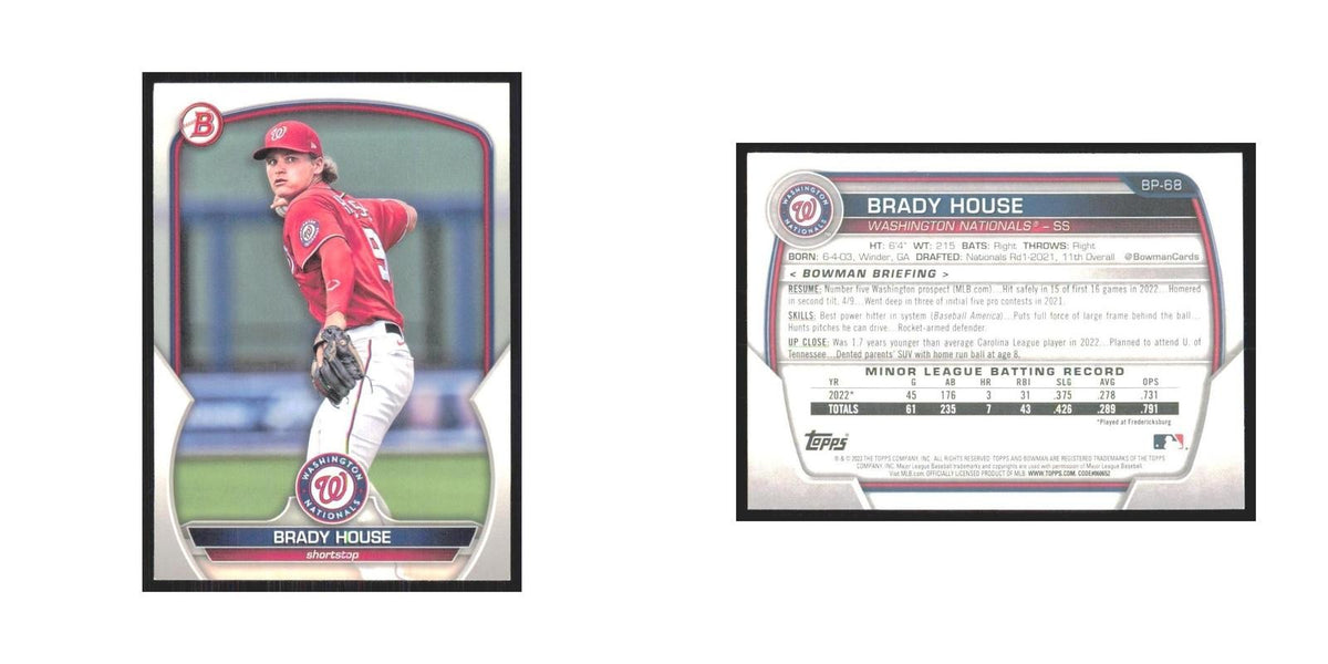2023 Bowman Prospects Brady House Nationals #BP-68