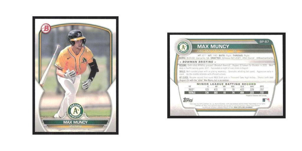 2023 Bowman Prospects Max Muncy Athletics #BP-87