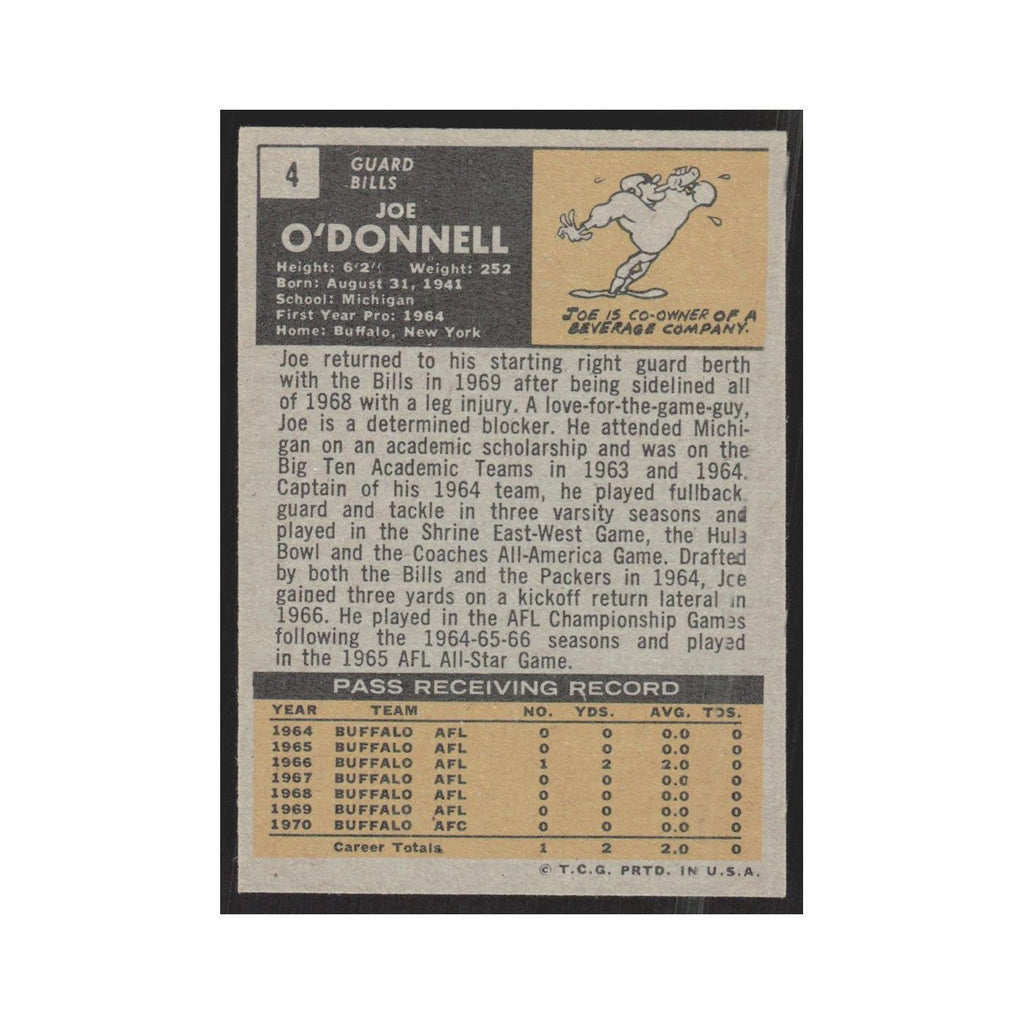 1971 Topps Joe O'Donnell Bills #4