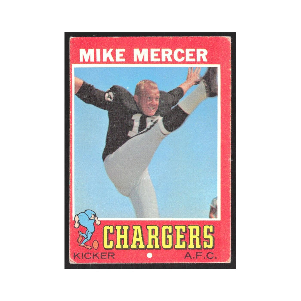 1971 Topps Mike Mercer San Diego Chargers #201
