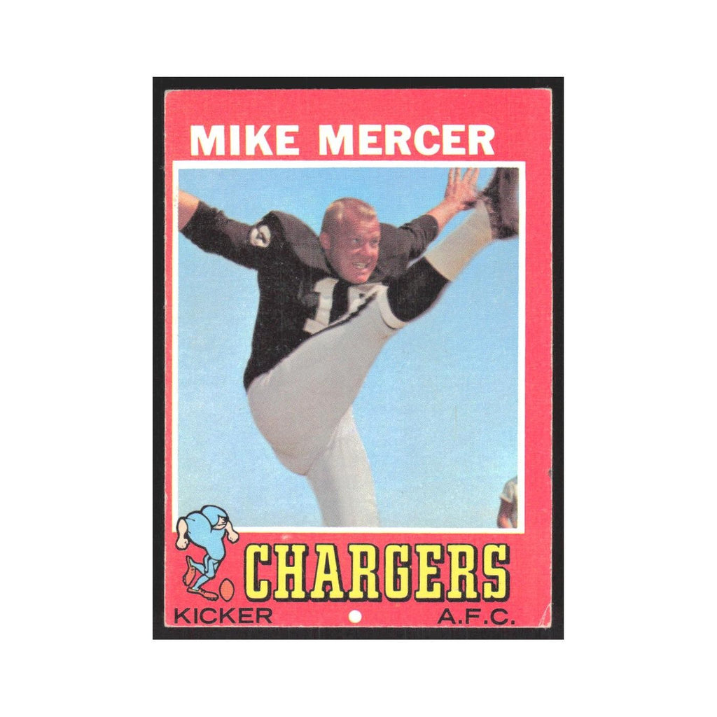 1971 Topps Mike Mercer San Diego Chargers #201