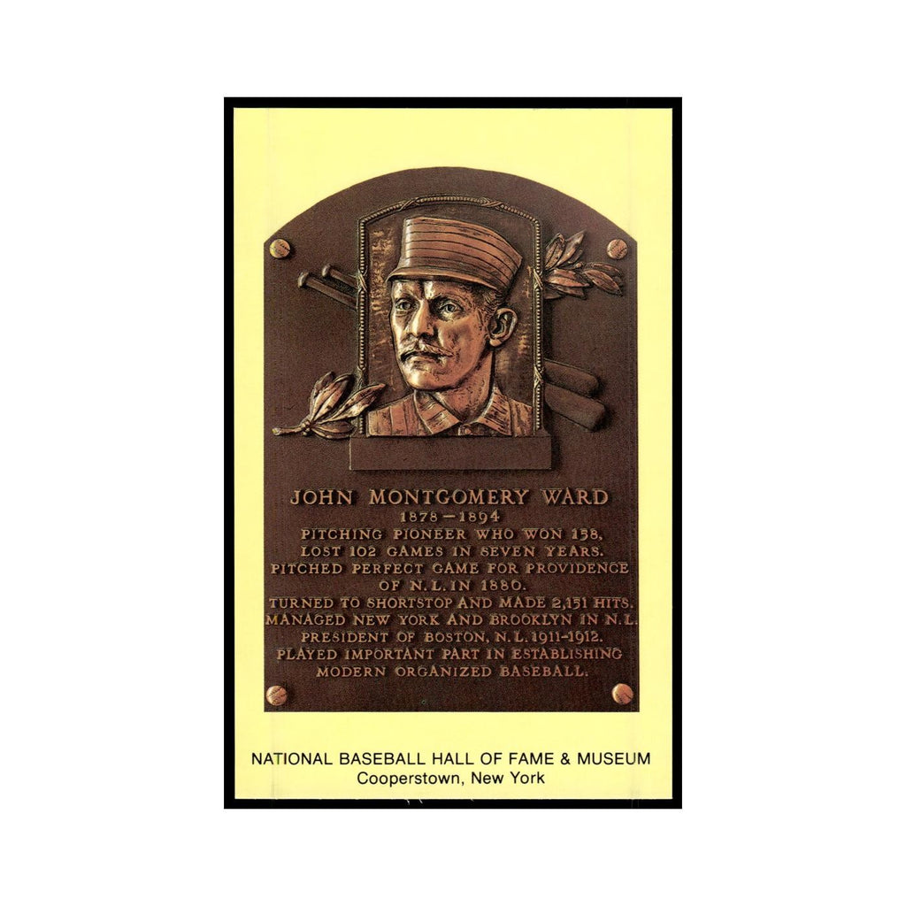John Ward 1993 National Baseball Hall Of Fame Plaque Postcard Yellow #nan EX