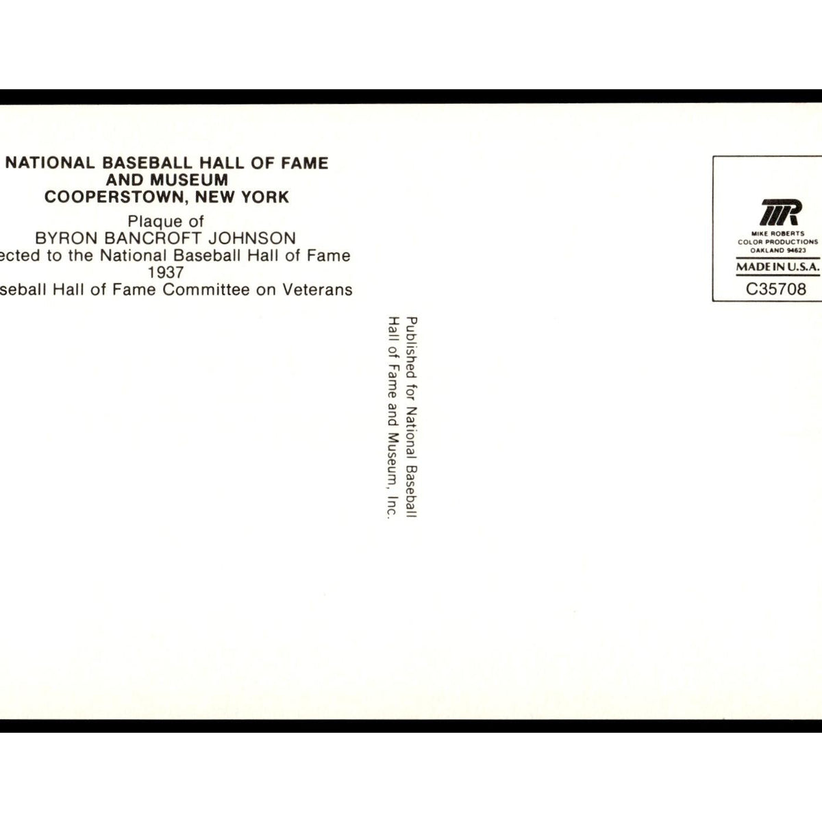 Byron Bancroft Johnson 1993 #nan EX