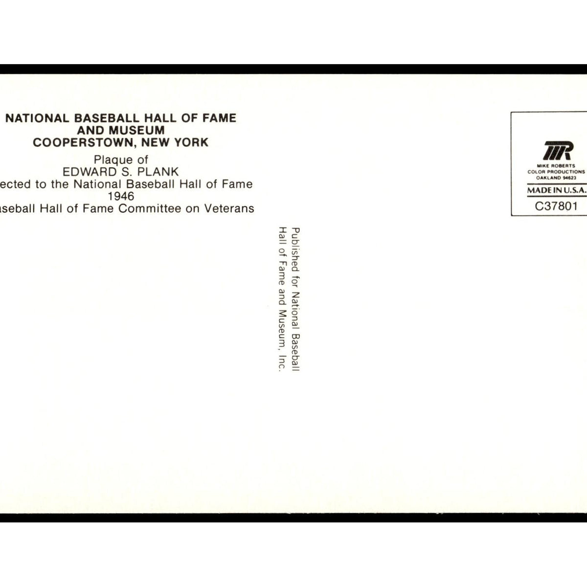 Edward S. Plank 1993 #nan EX