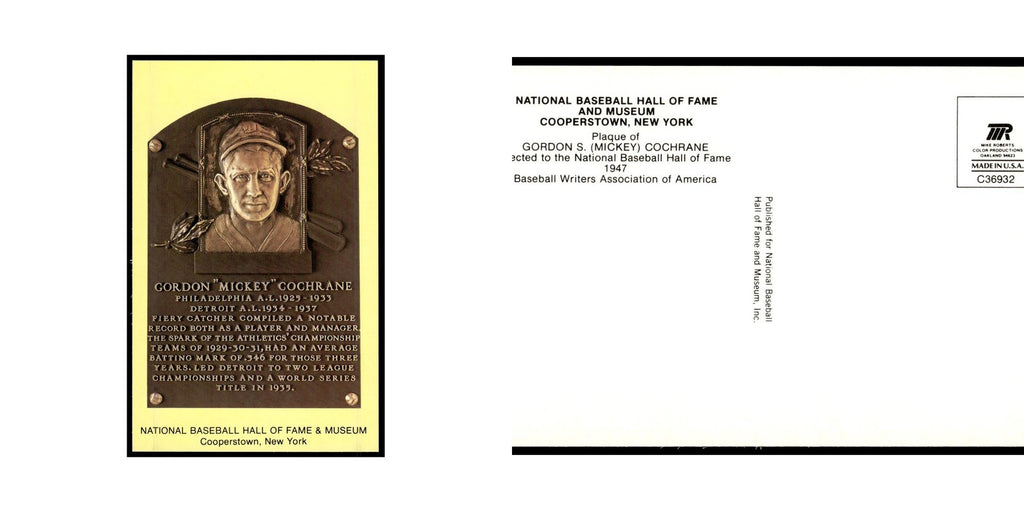 Gordon Mickey Cochrane 1993 #nan EX