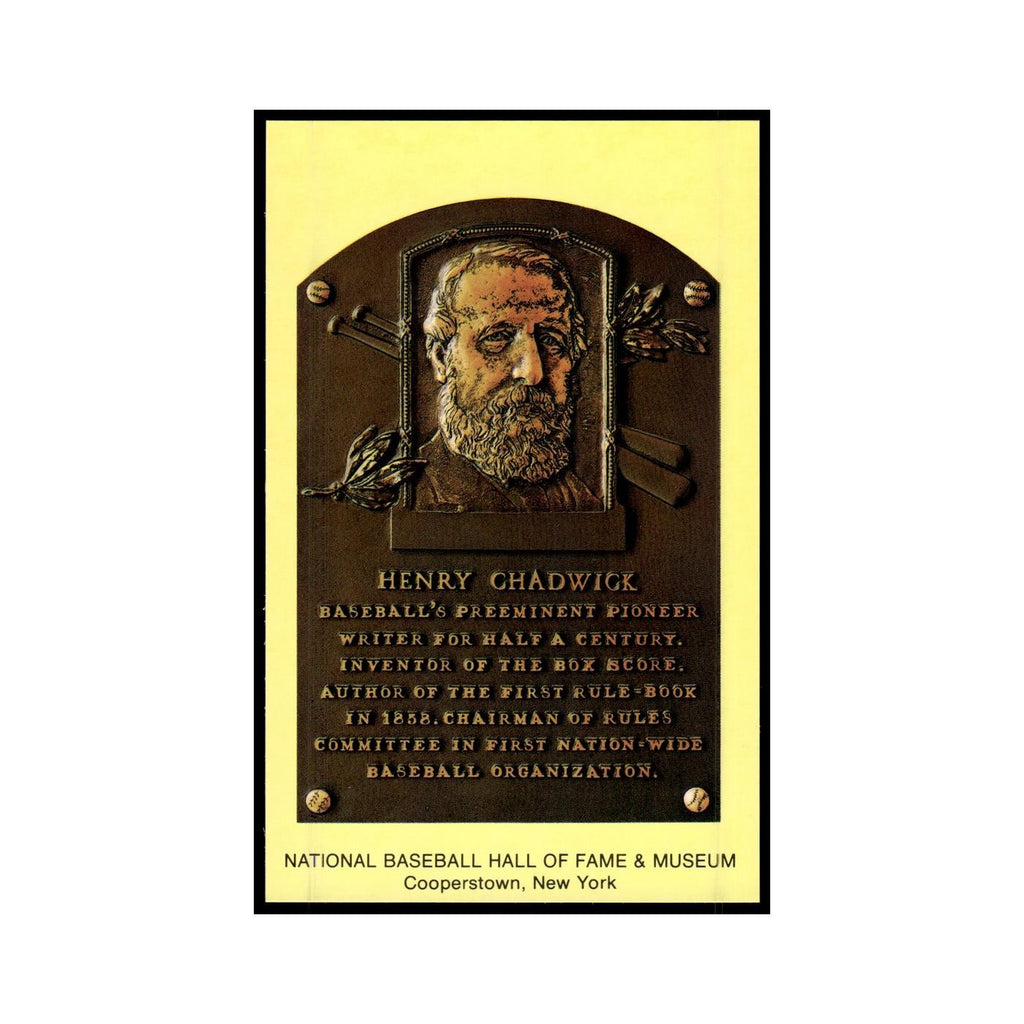 Henry Chadwick 1993 National Baseball Hall of Fame Plaque Postcards #nan EX