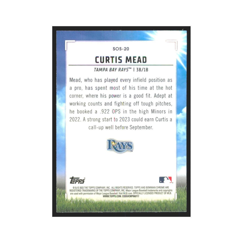 2023 Bowman Chrome Curtis Mead Rays #SOS-20