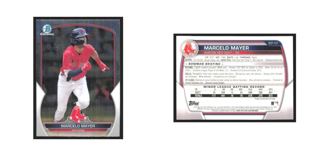 2023 Bowman Chrome Marcelo Mayer Red Sox #BCP-107