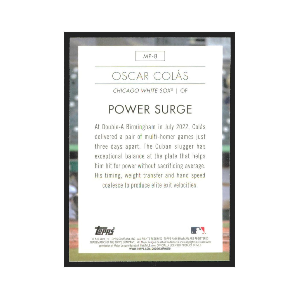 2023 Bowman Chrome Oscar Colas White Sox #MP-8