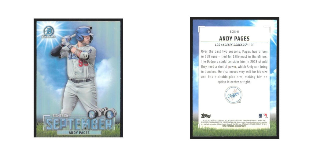 2023 Bowman Chrome Andy Pages Dodgers #SOS-5
