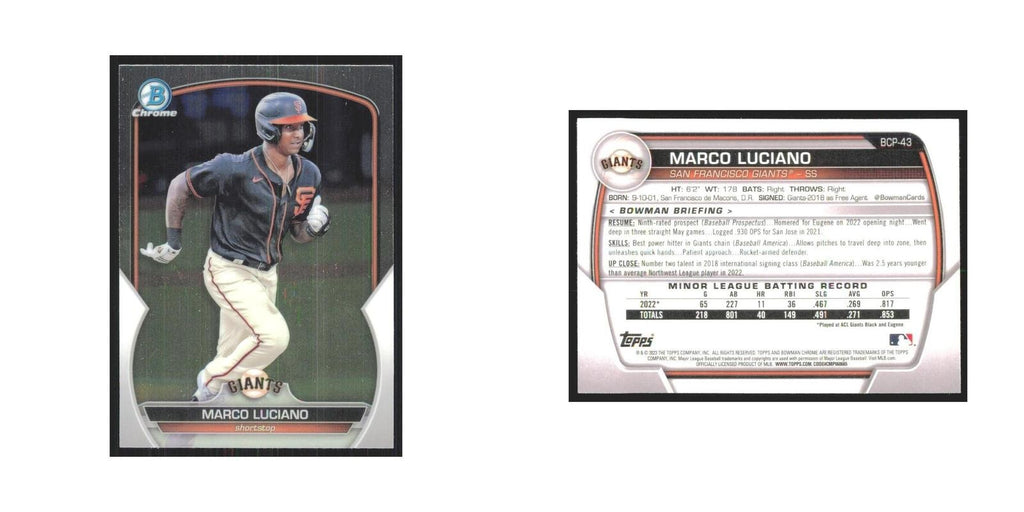 2023 Bowman Chrome Marco Luciano Giants #BCP-43