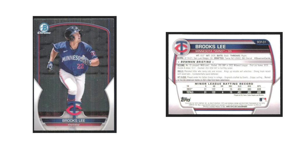 2023 Bowman Chrome Brooks Lee Twins #BCP-31