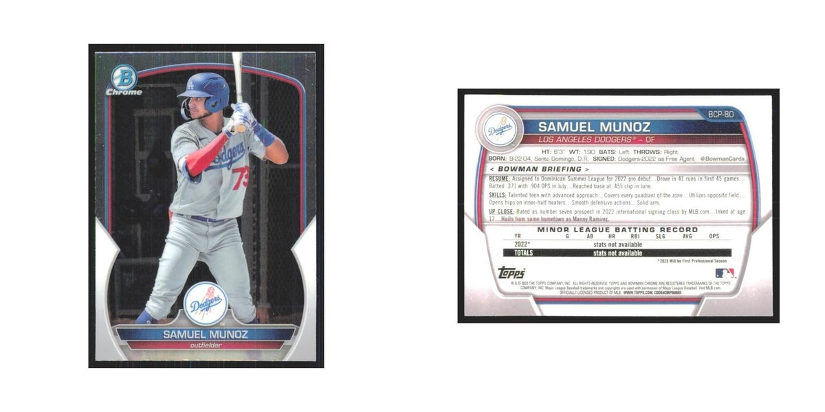 2023 Bowman Chrome Samuel Munoz Dodgers #BCP-80