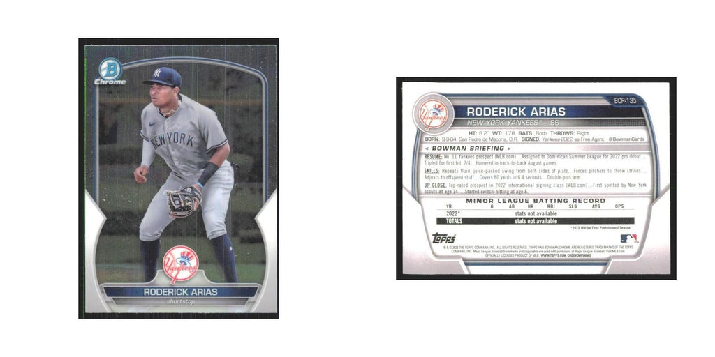 2023 Bowman Chrome Roderick Arias Yankees #BCP-135