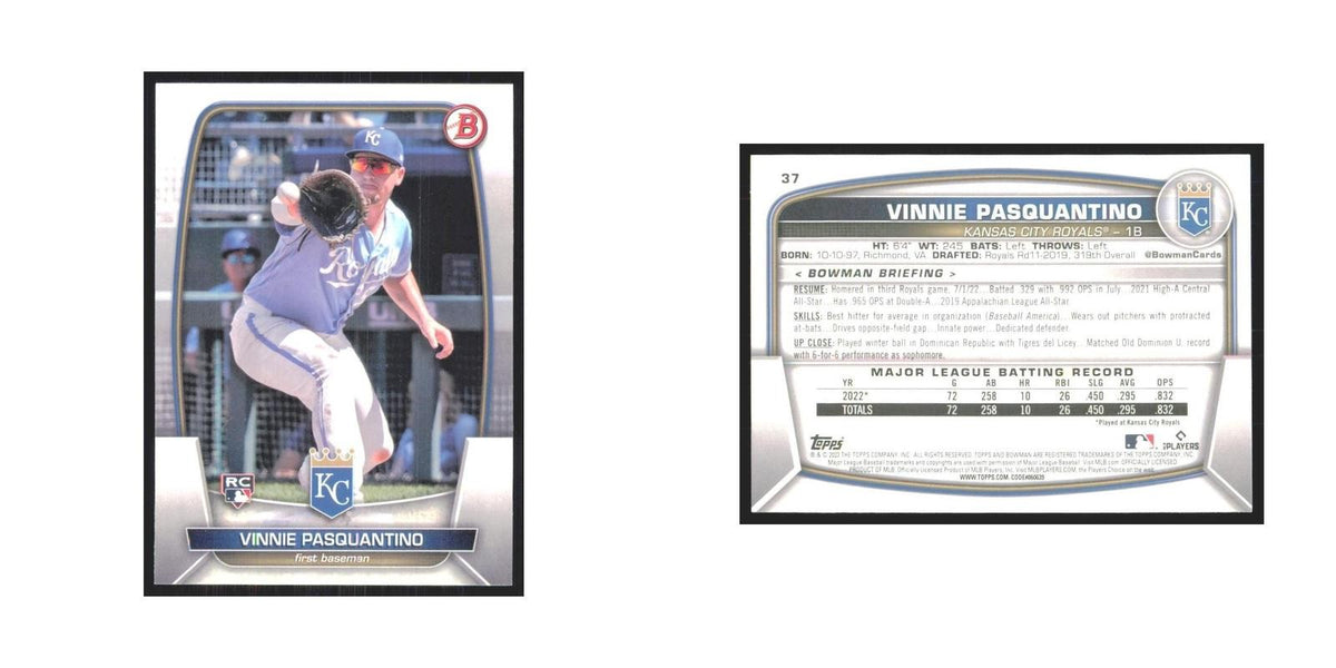 2023 Bowman Vinnie Pasquantino RC Royals #37