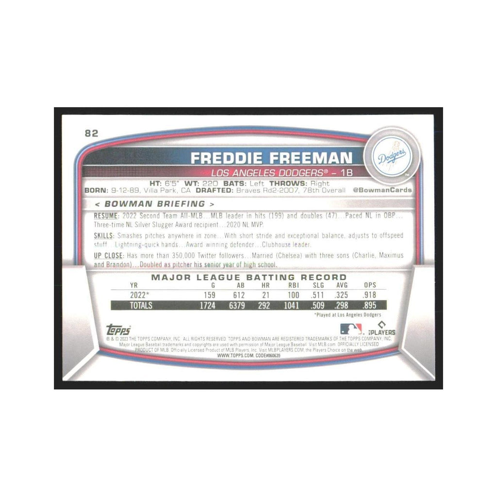 2023 Bowman Freddie Freeman Dodgers #82