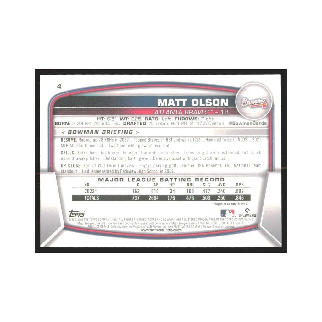 2023 Bowman Matt Olson Braves #4