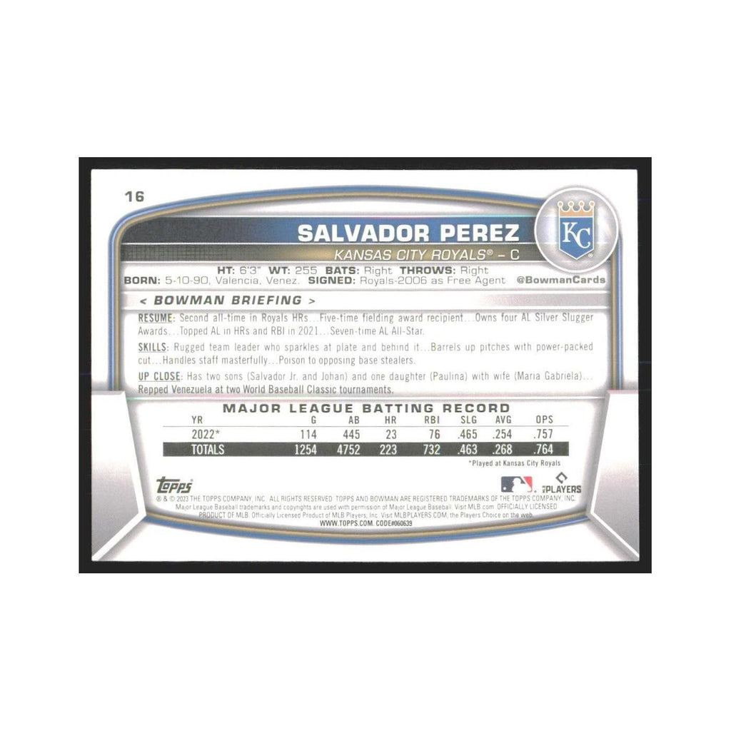 2023 Bowman Salvador Perez Royals #16
