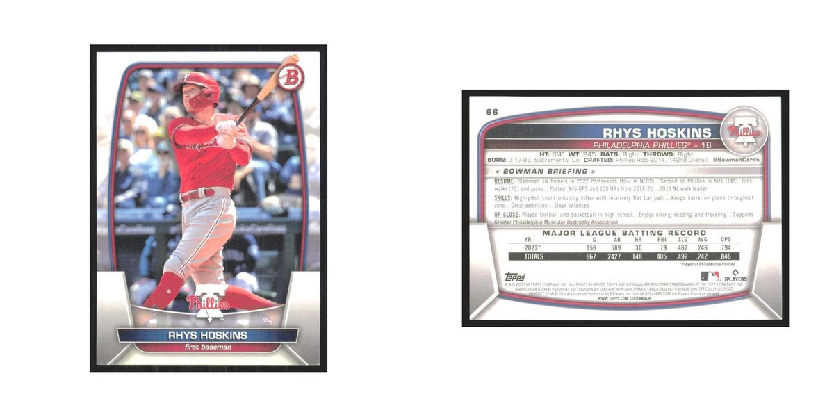 2023 Bowman Rhys Hoskins Phillies #66