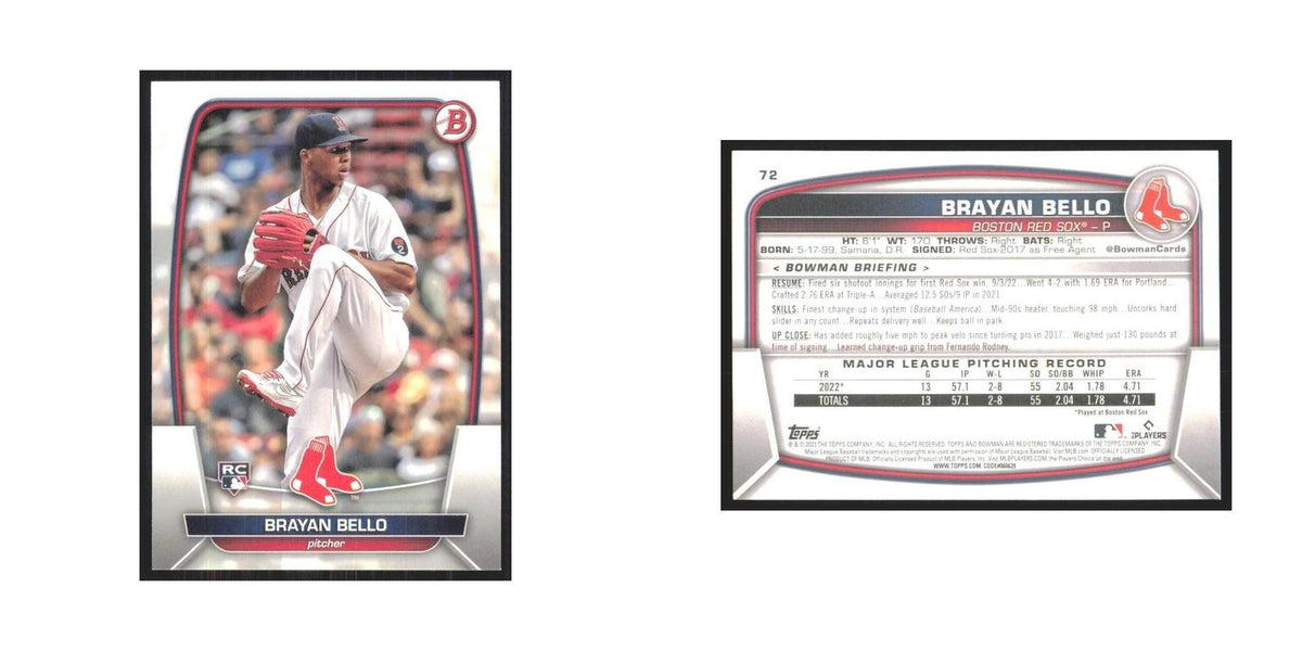 2023 Bowman Brayan Bello RC Red Sox #72