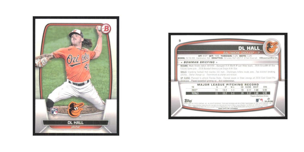2023 Bowman DL Hall RC Orioles #9
