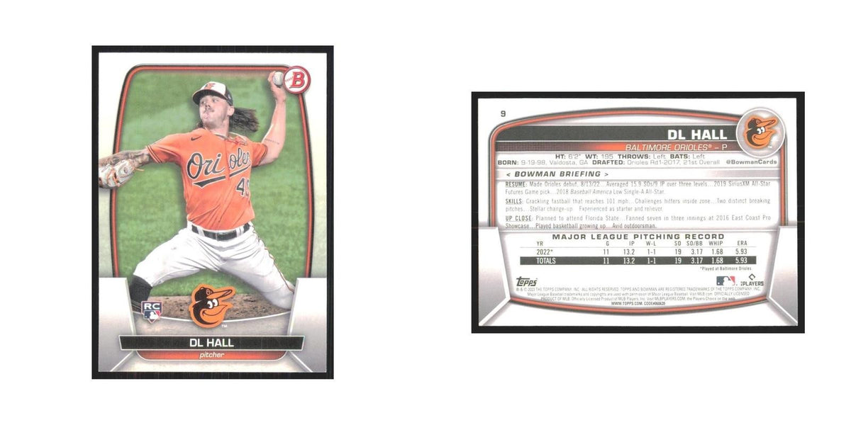2023 Bowman DL Hall RC Orioles #9