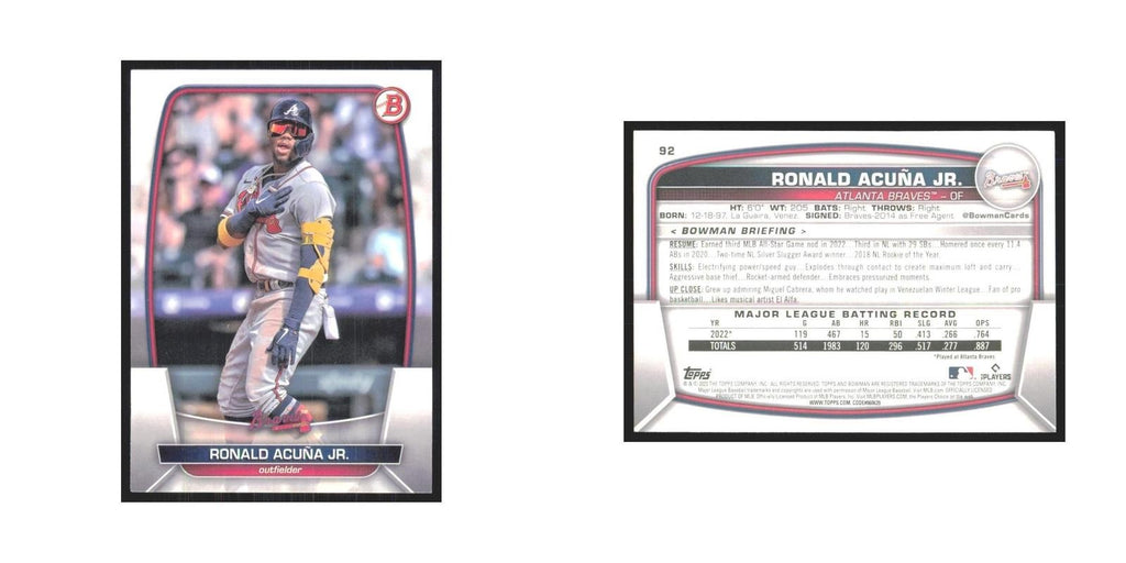 2023 Bowman Ronald Acuna Jr. Braves #92