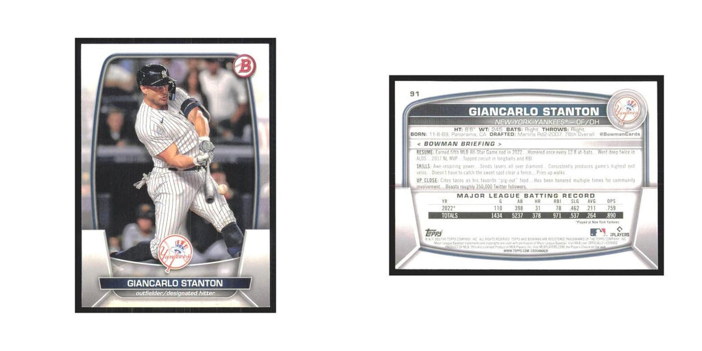 2023 Bowman Giancarlo Stanton Yankees #91