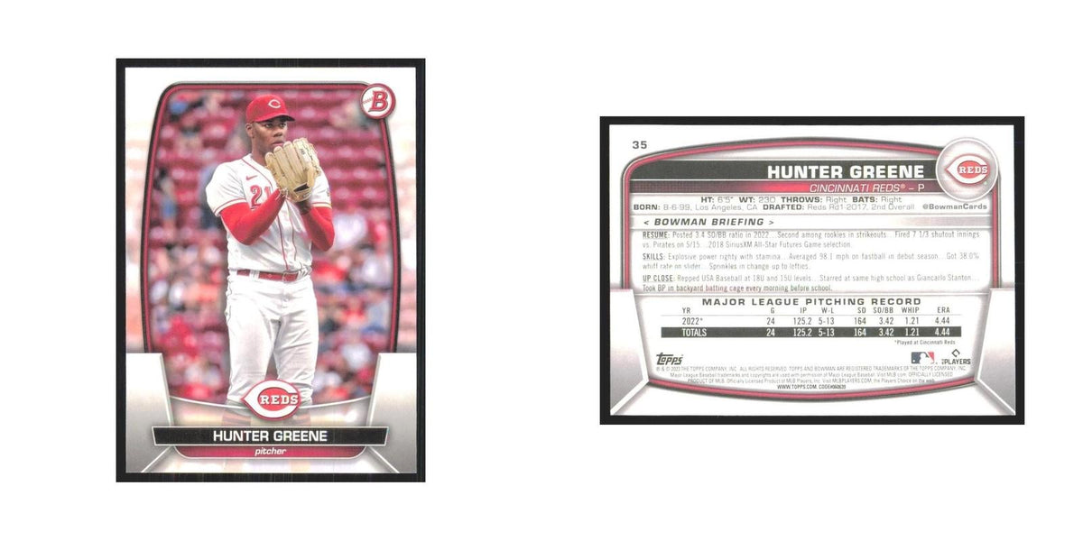 2023 Bowman Hunter Greene Reds #35