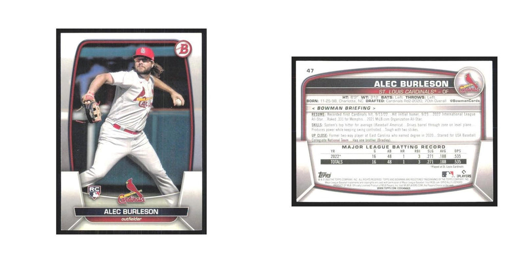 2023 Bowman Alec Burleson RC Cardinals #47