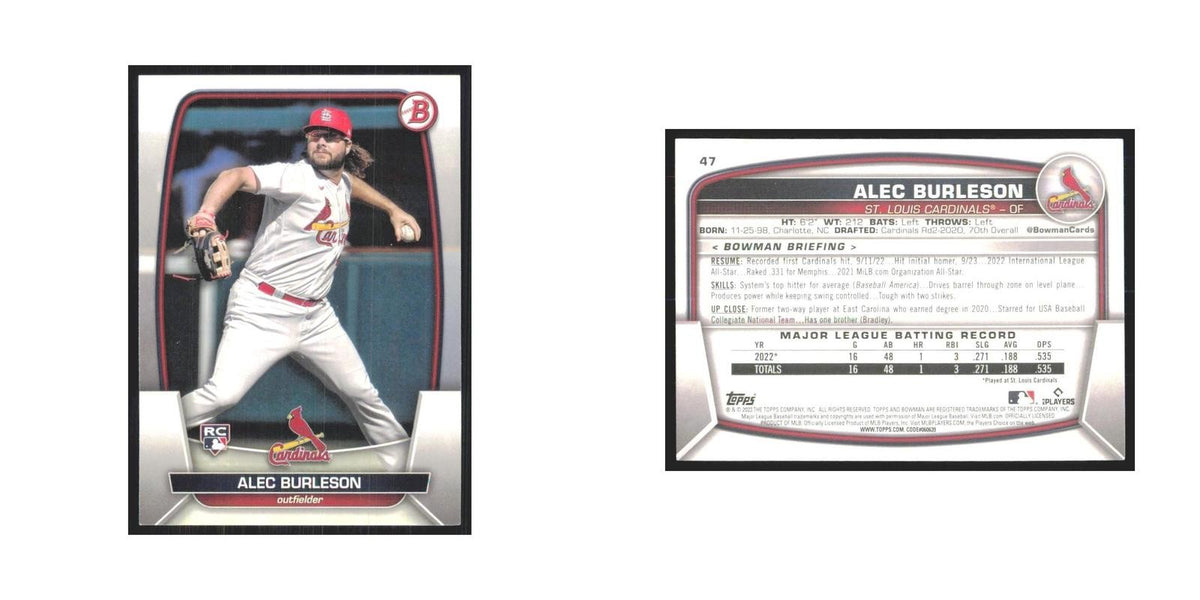 2023 Bowman Alec Burleson RC Cardinals #47