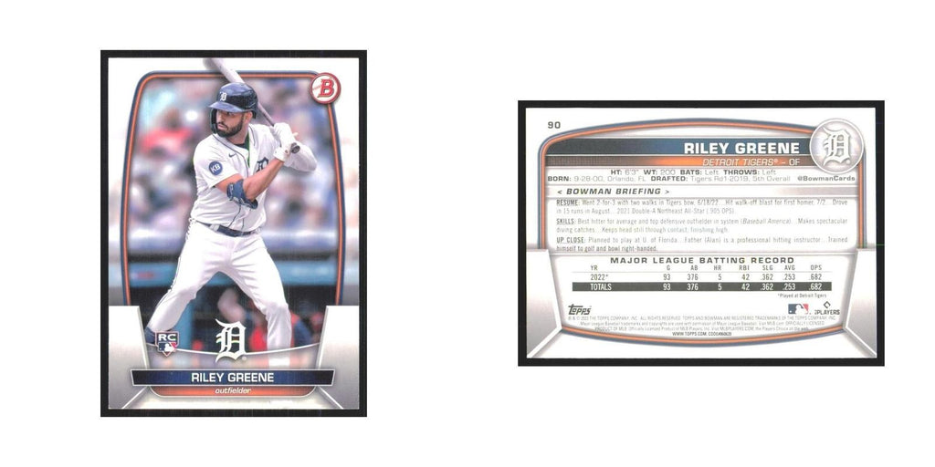 2023 Bowman Riley Greene RC Tigers #90
