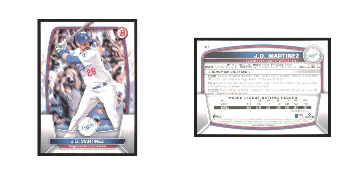 2023 Bowman J.D. Martinez Dodgers #21
