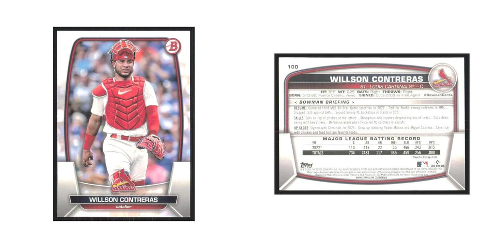 2023 Bowman Willson Contreras Cardinals #100