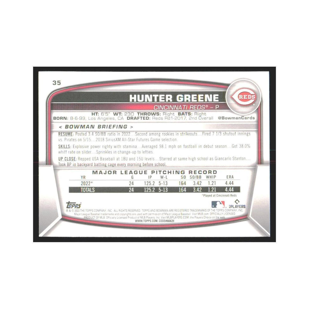 2023 Bowman Hunter Greene Reds #35