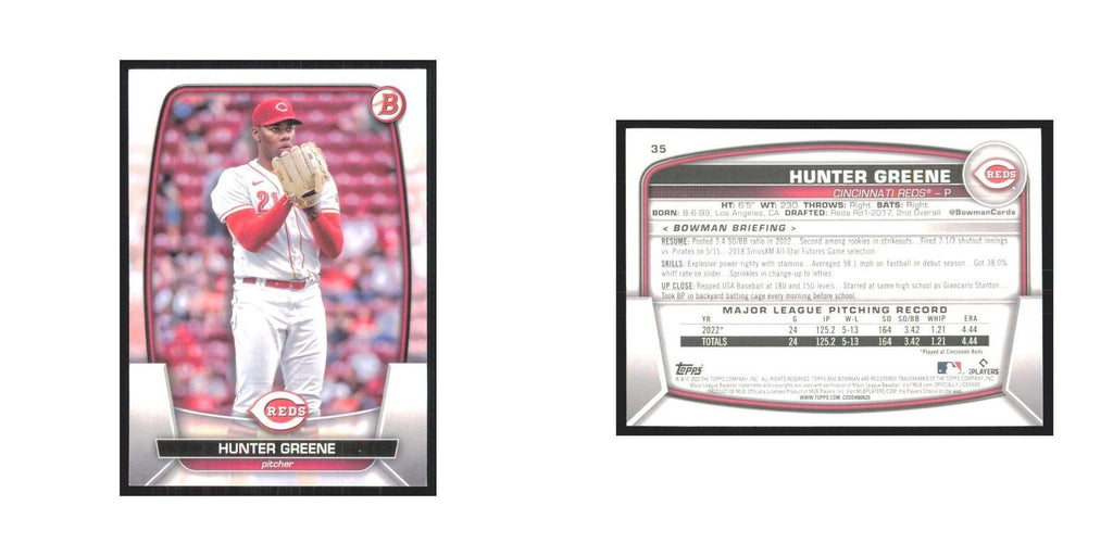 2023 Bowman Hunter Greene Reds #35
