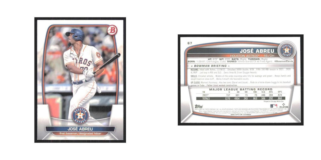 2023 Bowman Jose Abreu Astros #67