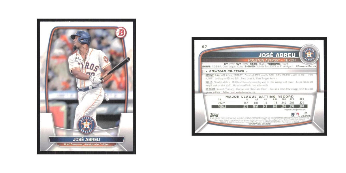 2023 Bowman Jose Abreu Astros #67